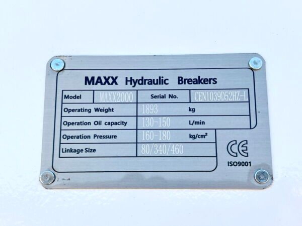 Maxx 2000 Hydraulic Breaker - Image 9
