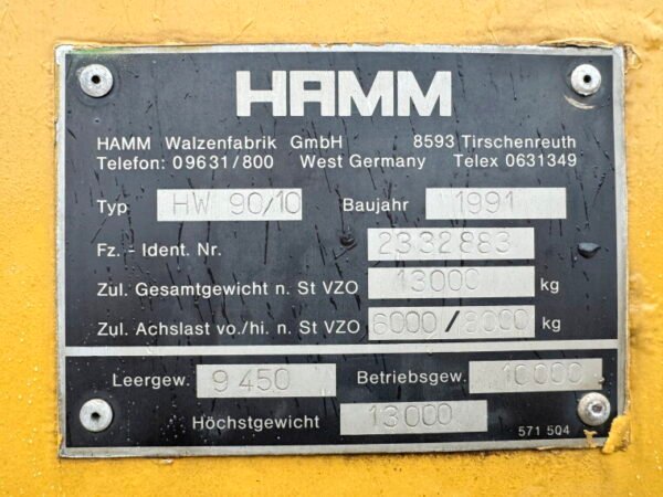 Hamm HW90/10 - Image 14