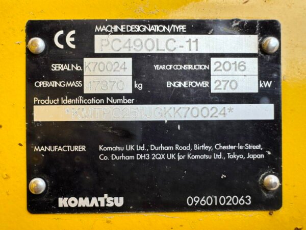 Komatsu PC490LC-11 - Image 17