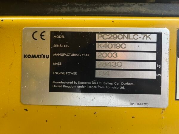 Komatsu PC290NLC-7K + Wimmer Jura Luna 3.100 Drill 2006 - Image 21