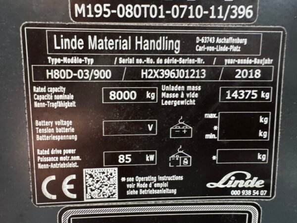 Linde H80D-03/900 - Image 19