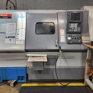 Mazak Super Quick Turn 200MY Multi-Axis CNC Lathe, 1999 – Fusion 640 Control, Y Axis, Live Tooling, Bar Feeder, Parts Catcher