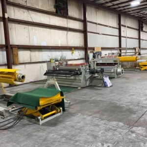 0.078″ x 5′ Wide Slitting Line, With Decoiler, Recoiler, & Leveling Machine