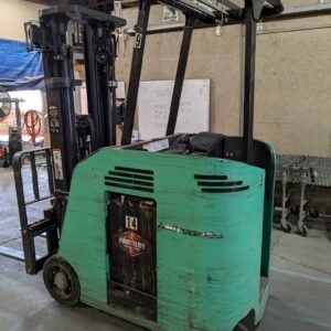 3,000 lbs. Mitsubishi FBC15 Electric Counterbalanced Forklift, 2017- 201″ Height, Battery, 4520 Hours