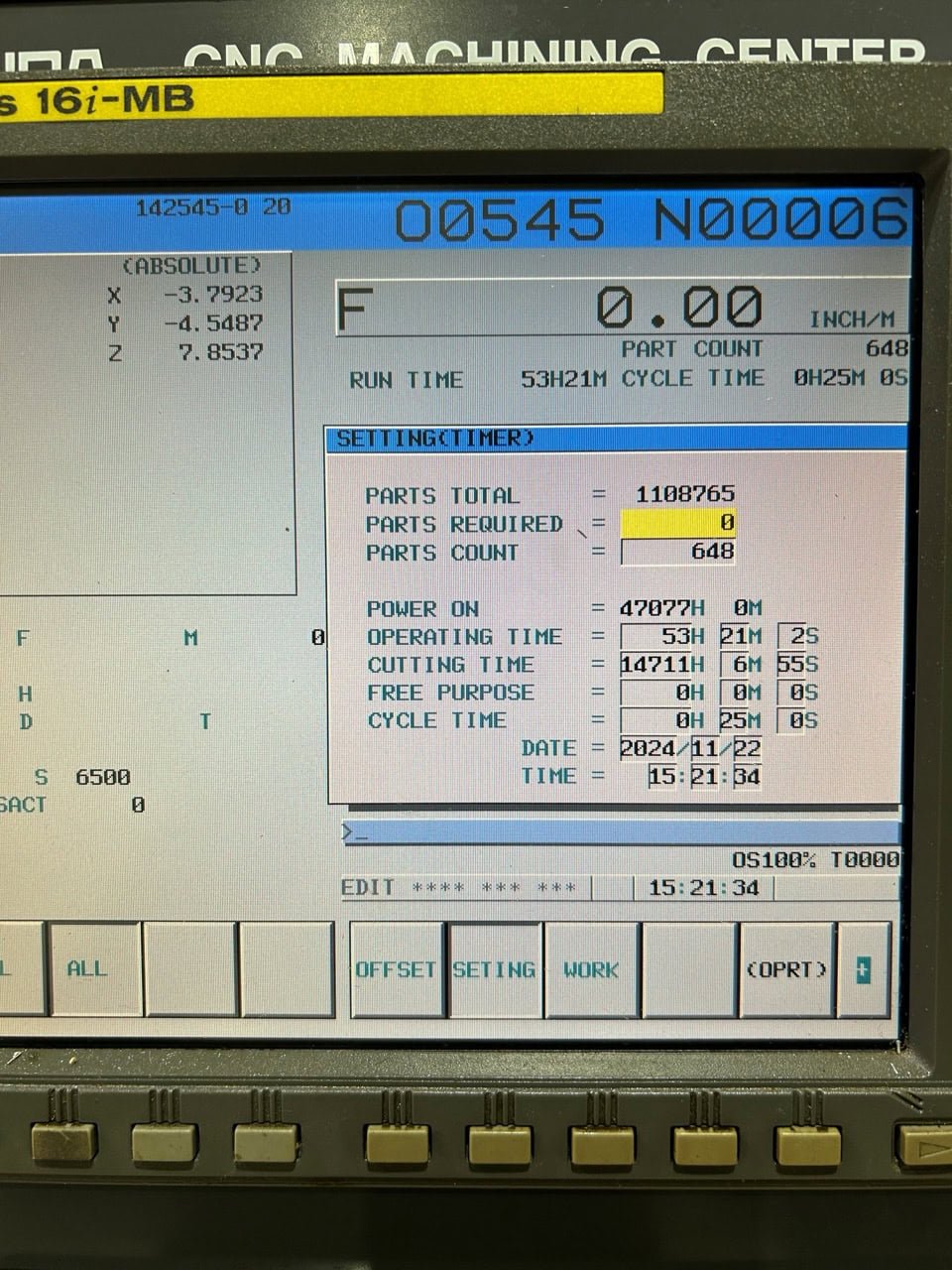 Kitamura 2XiF Spark Changer VMC, 2004 – TSC, 15K RPM Spindle, 2 Available - Image 6