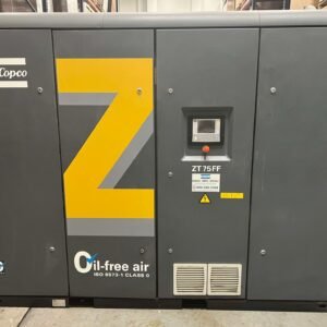 Atlas Copco ZT75FF 75 HP Oil-Free Screw Compressor – Integrated Dryer, Class 0, 2016 Model
