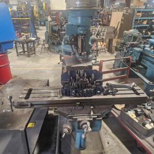 Bridgeport Vertical Mill, 9″ x 42″ Table, 1 HP – Bolts and Clamps INCLUDED