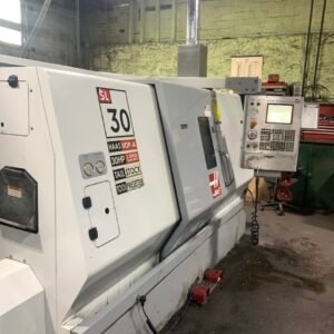 Haas SL-30T CNC Lathe, 2005 – Tailstock, Spindle Orientation, Chip Auger