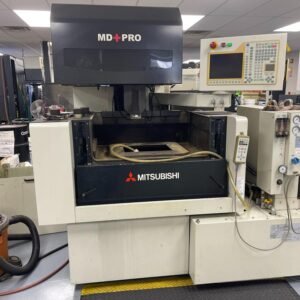 Mitsubishi FA10MD 5-Axis CNC EDM, 2007 – Auto Wire Threading, Chiller, Precision Type 7 Filter, Auto Oiler, Auto Power Recovery, Fast Fill Pump, Hand Pendant Controller, Glass Scale Feedback, 4-Sided Table