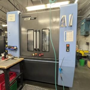 Doosan NHP 5000 HMC, 2021 – 60 Tool ATC, 15k RPM Spindle, LNS Chip Conveyor, 3 Tombstones, Probes, 4th Axis Indexing, Through Spindle Coolant