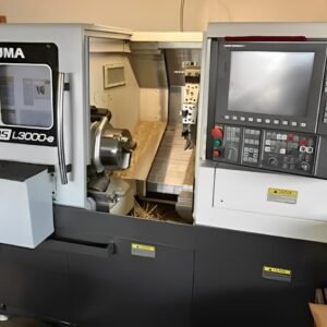Okuma Genos L3000-E CNC Lathe, 2019 – Tailstock, Chip Conveyor