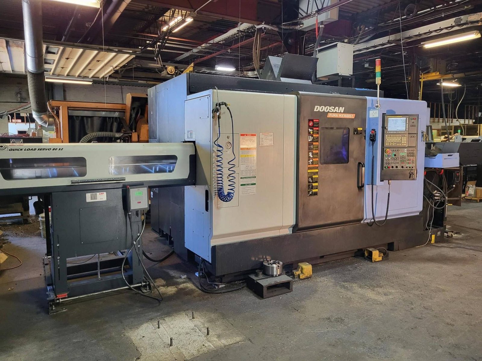 Doosan Puma MX1600ST CNC Lathe, 2013 – Parts Conveyor, ChipBlaster Coolant System, Sub-Spindle, Chip Conveyor, Quick Change Chuck