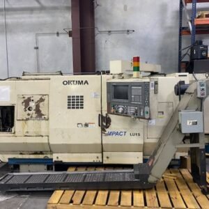 Okuma LU15 CNC Lathe, 2002 – Tailstock, Chip Conveyor