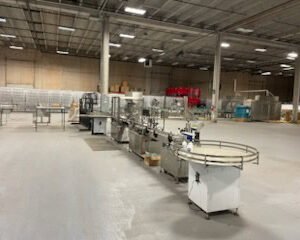 Qingdao MG High Speed Gel Sanitizer Anti-Explosive Filling line with Labeler and Robot Palletizer, 2020