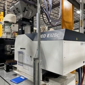 Tederic E328/E500C Injection Molder – 2022 – 369-Ton, 9.2 oz Shot, 3-Axis Servo Robot Included