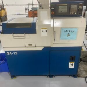 Nexturn SA-12 CNC Swiss Lathe, 2002 – BWG Bar Loader, Fanuc Control