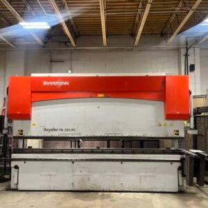 220 Ton x 13′ Bystronic Beyeler PR 200 IPC CNC Hydraulic Press Brake, 2005- Upgraded Control