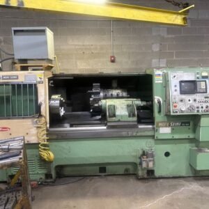Mori Seiki TL-40 CNC Lathe, 1989- Tailstock, Chip Conveyor