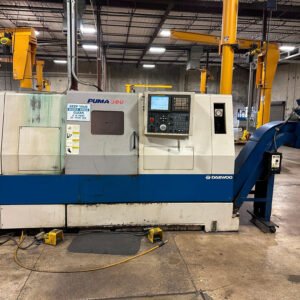 Doosan Daewoo Puma 300C CNC Lathe, 2005 – 15″ Chuck, Chip Conveyor, Programmable Tailstock