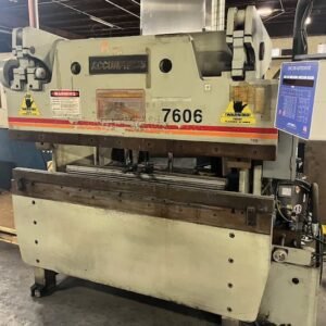 60 Ton x 6′ Accurpress 7606 Hydraulic Press Brake, 1998 – CNC Backgauge, Foot Pedal