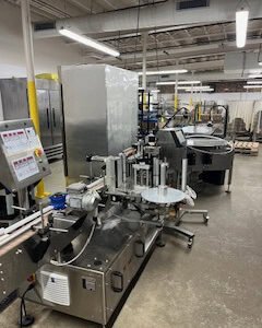 E-Pack Hot Fill Line for Jams and Jellies, 2023 – With Piston Filler, Spindle Capper, Open Frame Labeling System