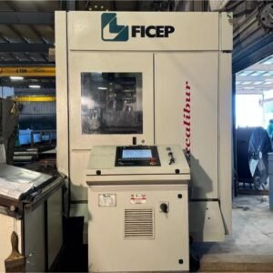 Ficep Excalibur 1201 DE CNC Single Spindle Beam Drill, 2016 – 60′ Roller Table, 6 Station ATC