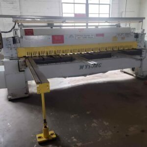 1/4″ x 10′ Wysong 1025 Power Squaring Shear, 1980 – Backgauge, Squaring Arm, PC100 Control