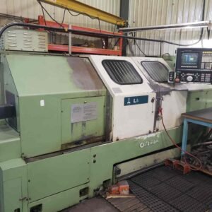 Okuma LB25 BB CNC Lathe, 1994 – Chip Conveyor, Tail Stock, 12″ Chuck
