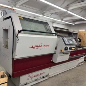 Harrison Alpha 550S Plus CNC Lathe, 2000- Turret, Tooling and Steady Rest Included