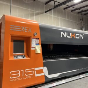 4000 Watt Nukon REX315 GX Fiber Laser, 2022 – 5’x10′ Table,  Dust Collector, Chiller