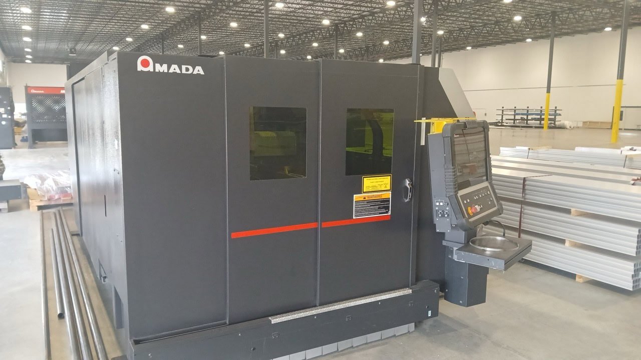 4000 Watt Amada Ventis 3015 AJ Fiber Laser, 2021 – 5′ x 10′ Table, Amada Dust Collector, Orion Chiller