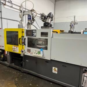 110 Ton 8 oz Cincinnati Roboshot Milacron, 1999 – Screw and Barrel Replaced, 2′ x 2′ Platen