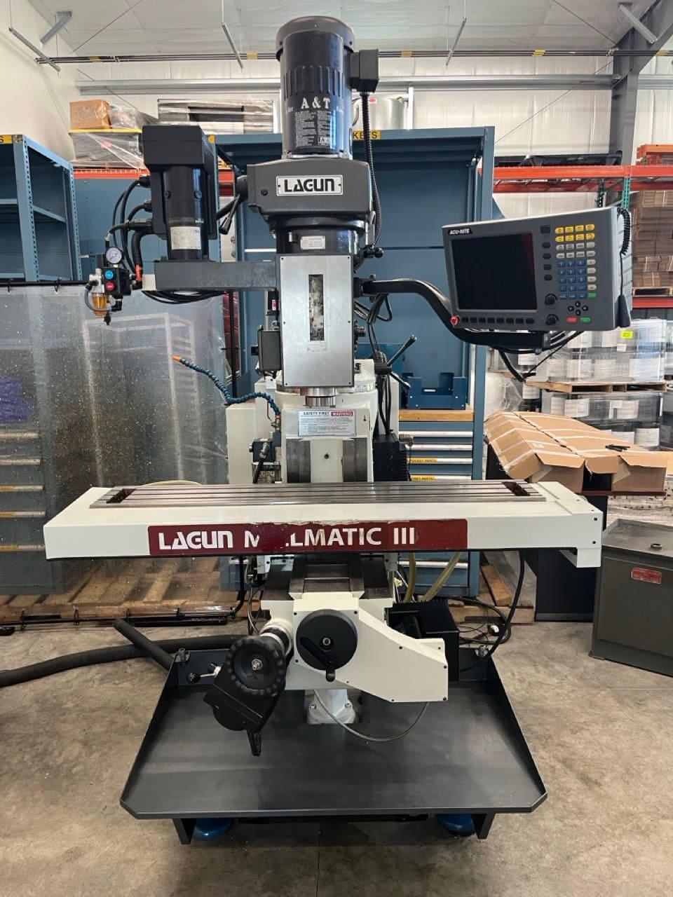 Republic Lagun MM III Manual Vertical Knee Mill, 2020 – Acu Rite DRO