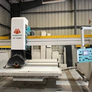 PT-7000 Poseidon CNC Bridge Style Stone Saw, 2017