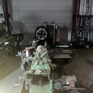 Lehmann Model 2516, Hollow Spindle Lathe, 2013 – 12″ Spindle Bore, Front/Rear 4Jaw Chucks, Taper Attachment For API Threading. Full Hydraulic Inboard Conveying System With V-Drive Rollers and Big Drum Idle Rollers.