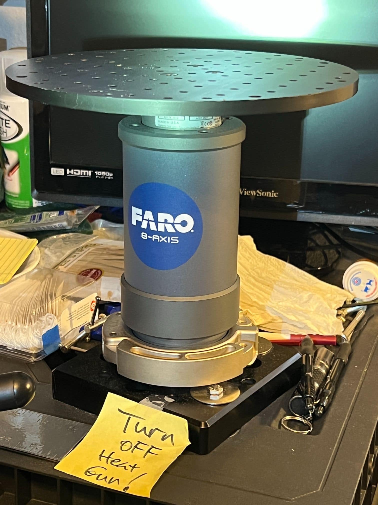 FARO QuantumE V2 2.5m 7-Axis Arm with PRIZM LLP HD and 8-Axis Rotary Table – 2021 System, Full Accessories - Image 2