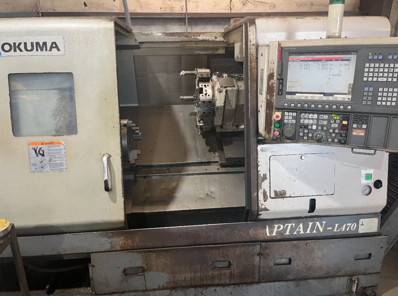 Okuma Captain L470 CNC Lathe, 2001 - Image 2