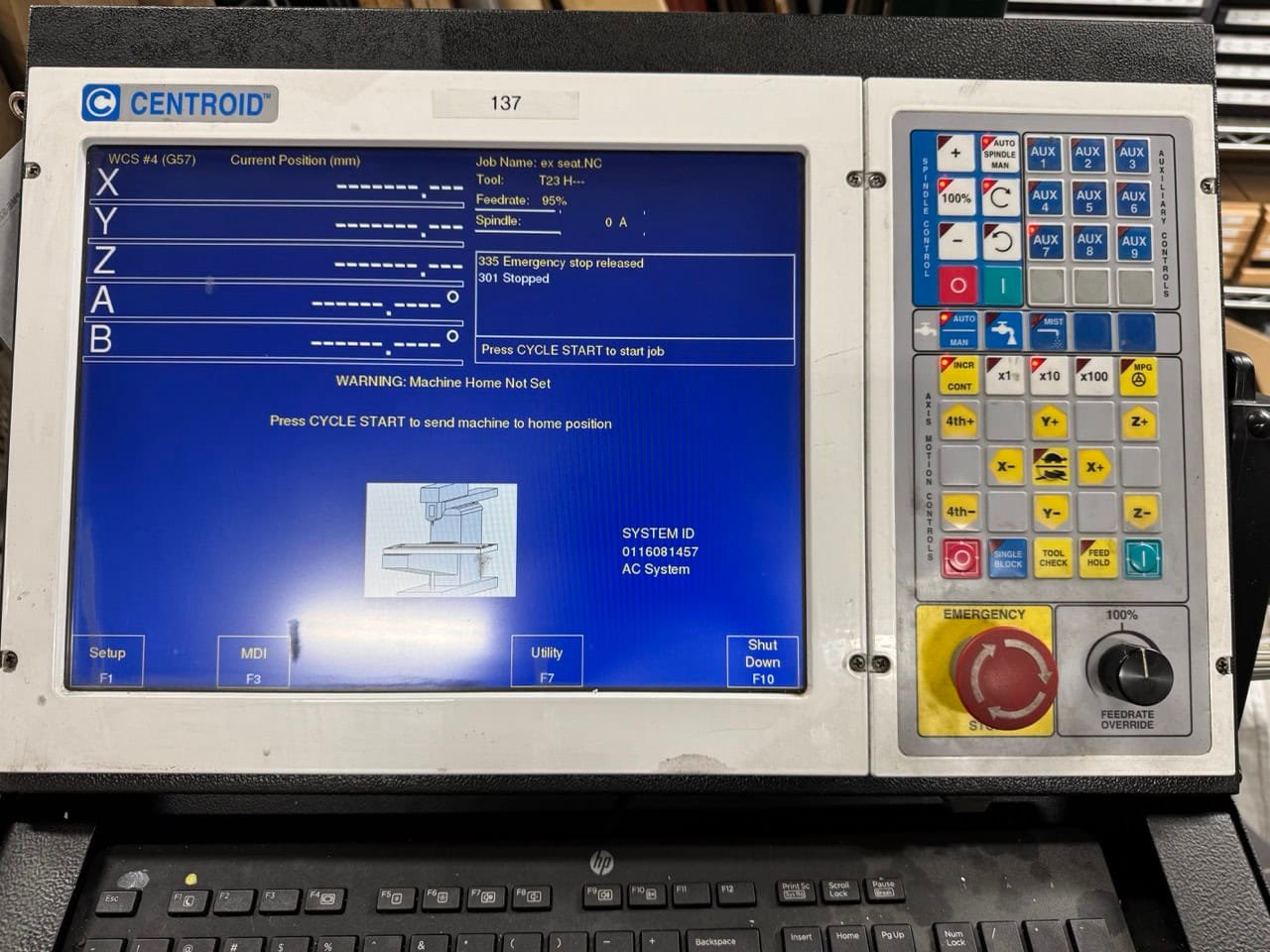 Millport Red Rhino CNC Knee Mill, 2006 – Troyke 5-Axis Rotary, Centroid M400 CNC Controller - Image 5