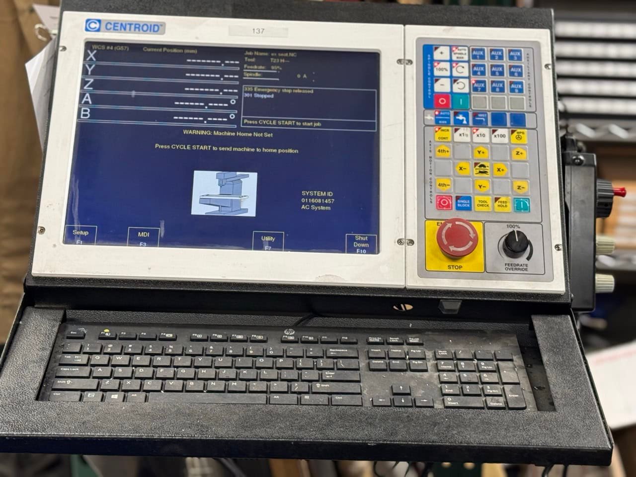 Millport Red Rhino CNC Knee Mill, 2006 – Troyke 5-Axis Rotary, Centroid M400 CNC Controller - Image 6