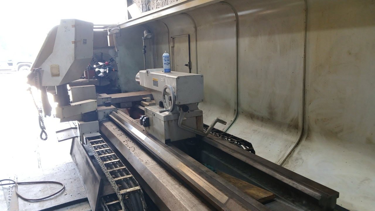 37.4″ x 156″ Hankook Protec 9NC 10″ Spindle Bore, Dual Chucks, 2006 – Chip Conveyor, 8 Station Turret - Image 22