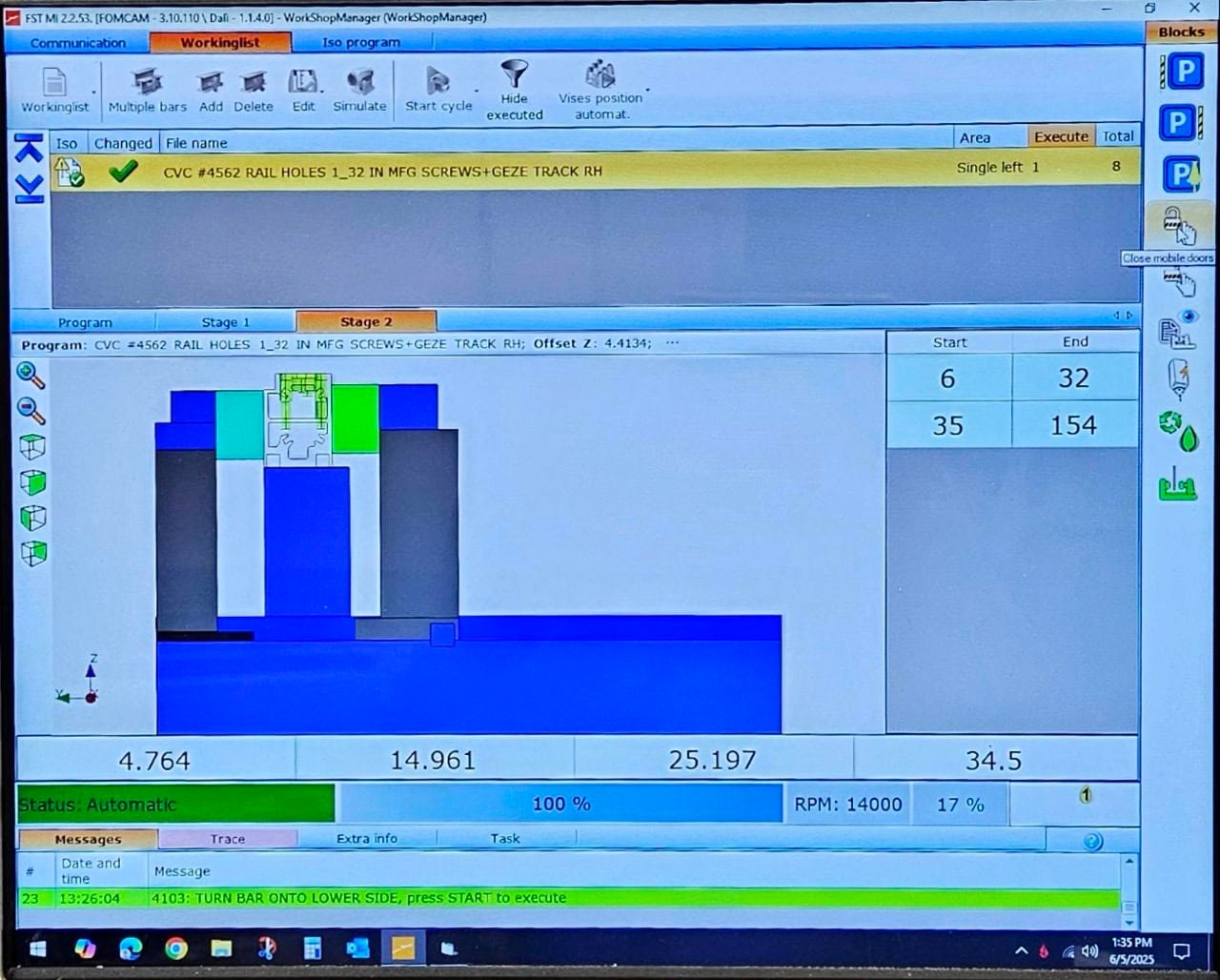 Fom Industrie DALI 40 CNC Machining Centre, 2016 - Image 3