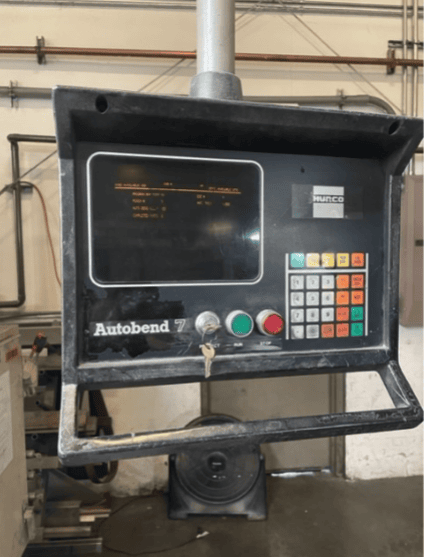 100 Ton x 10′ Wysong MTH 100-120 Hydraulic Press Brake, 1998 – Lower Die Holder, Hurco Autobend 7, 2 Axis backgauge - Image 3