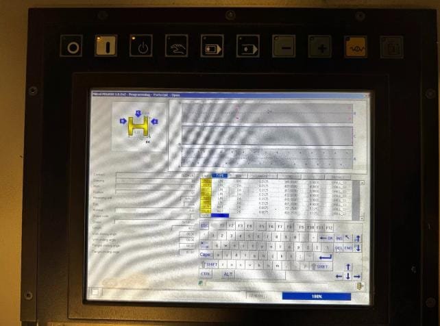 Ficep Excalibur 1201 DE CNC Single Spindle Beam Drill, 2016 – 60′ Roller Table, 6 Station ATC - Image 4