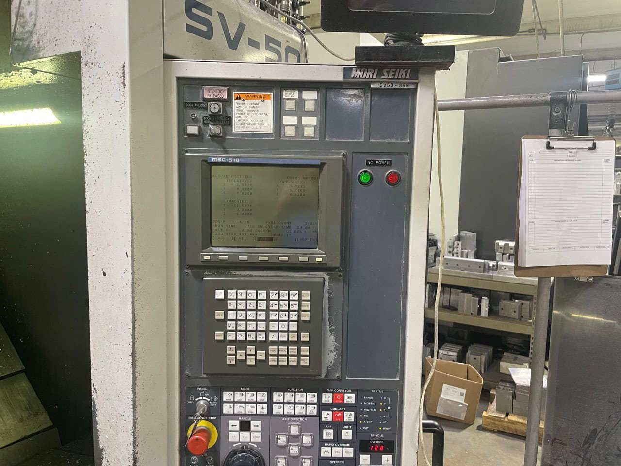 Mori Seiki SV-50/40 Vertical Machining Center, 1996 - Image 4