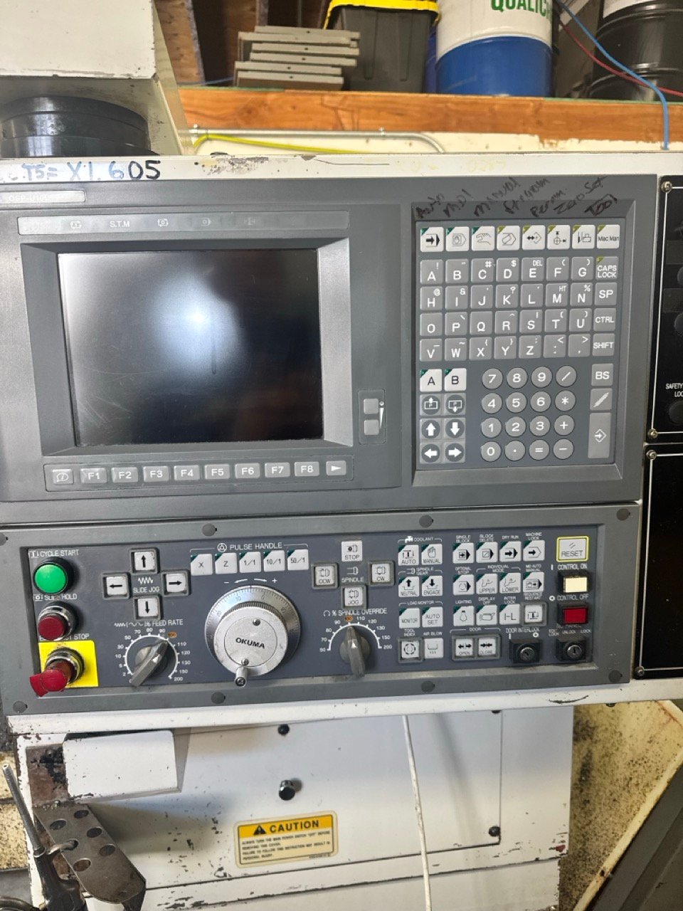 Okuma ES L8 CNC Lathe, 1999 – Tailstock, Chip Conveyor - Image 3