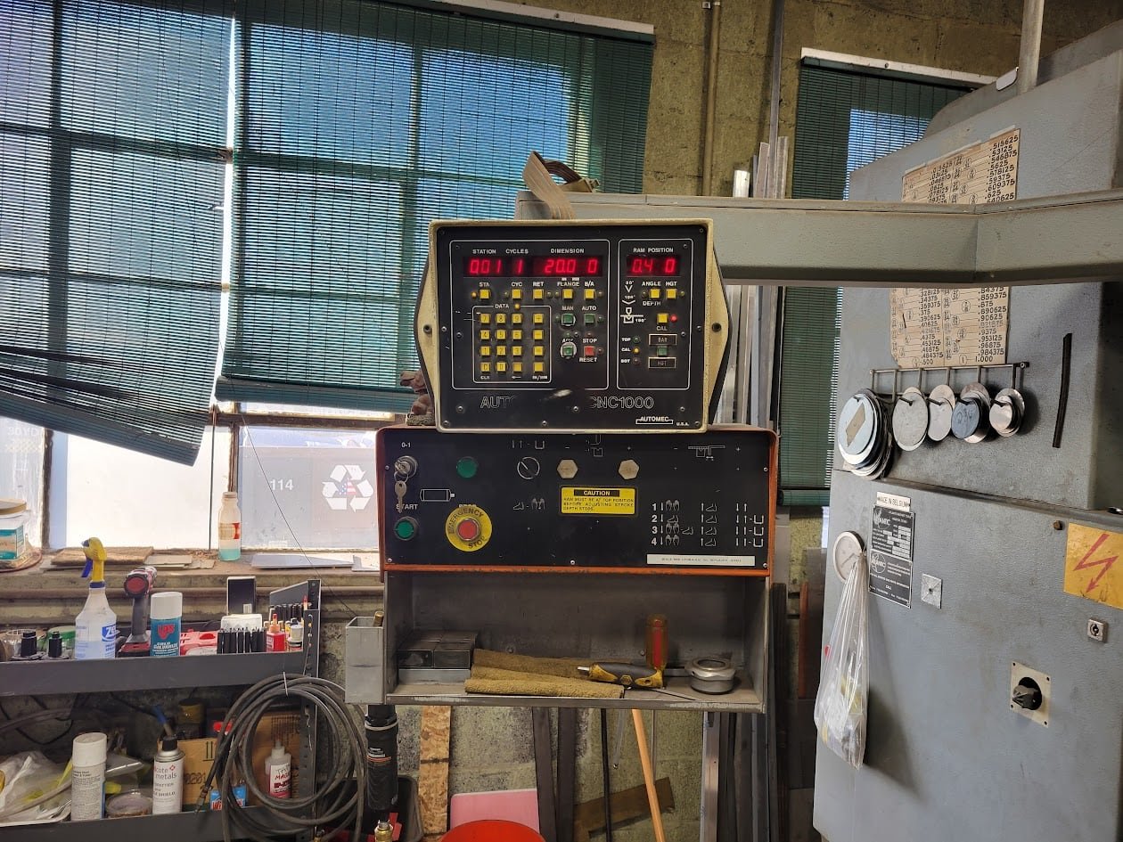 150 Ton x 12′ Atlantic HD150X12 Hydraulic Press Brake, 1993 – Backgauge, Manual Crowning Bed - Image 3