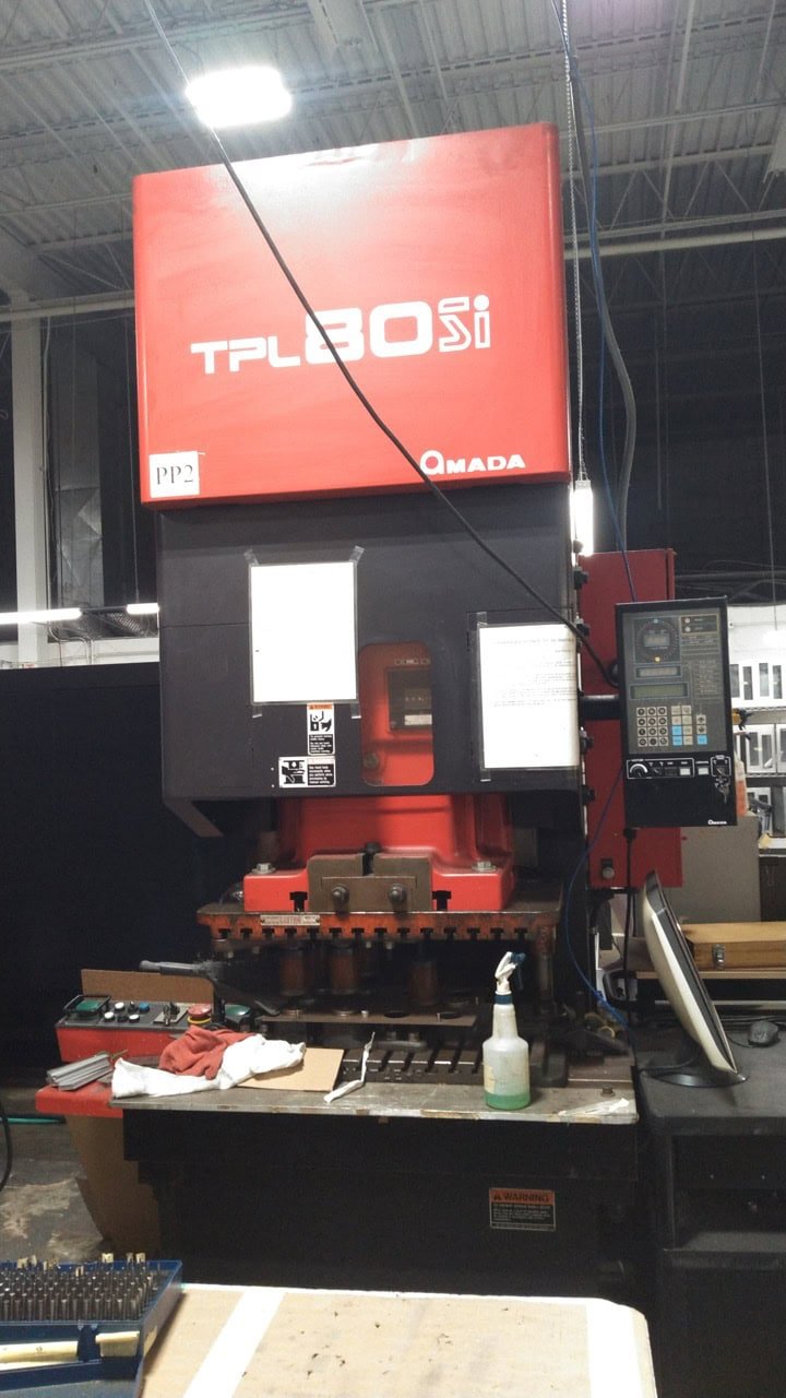 88 Ton Amada TPL80SI Gap Frame Press, 2000