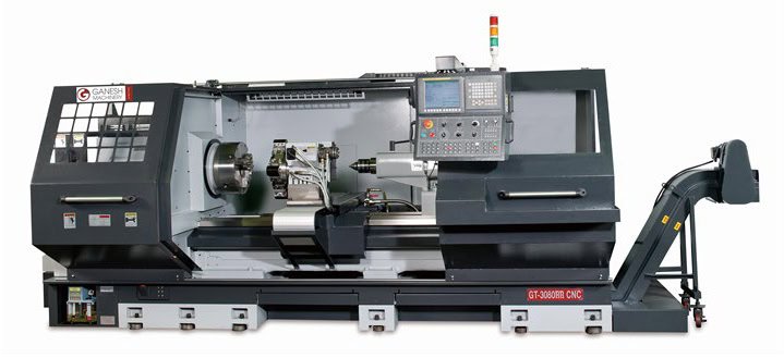 Ganesh GTW-3080 BB CNC Lathe, 2024 – 10″ Big Bore, DEMO Machine, Front/ Rear Chuck, Fanuc, Tailstock