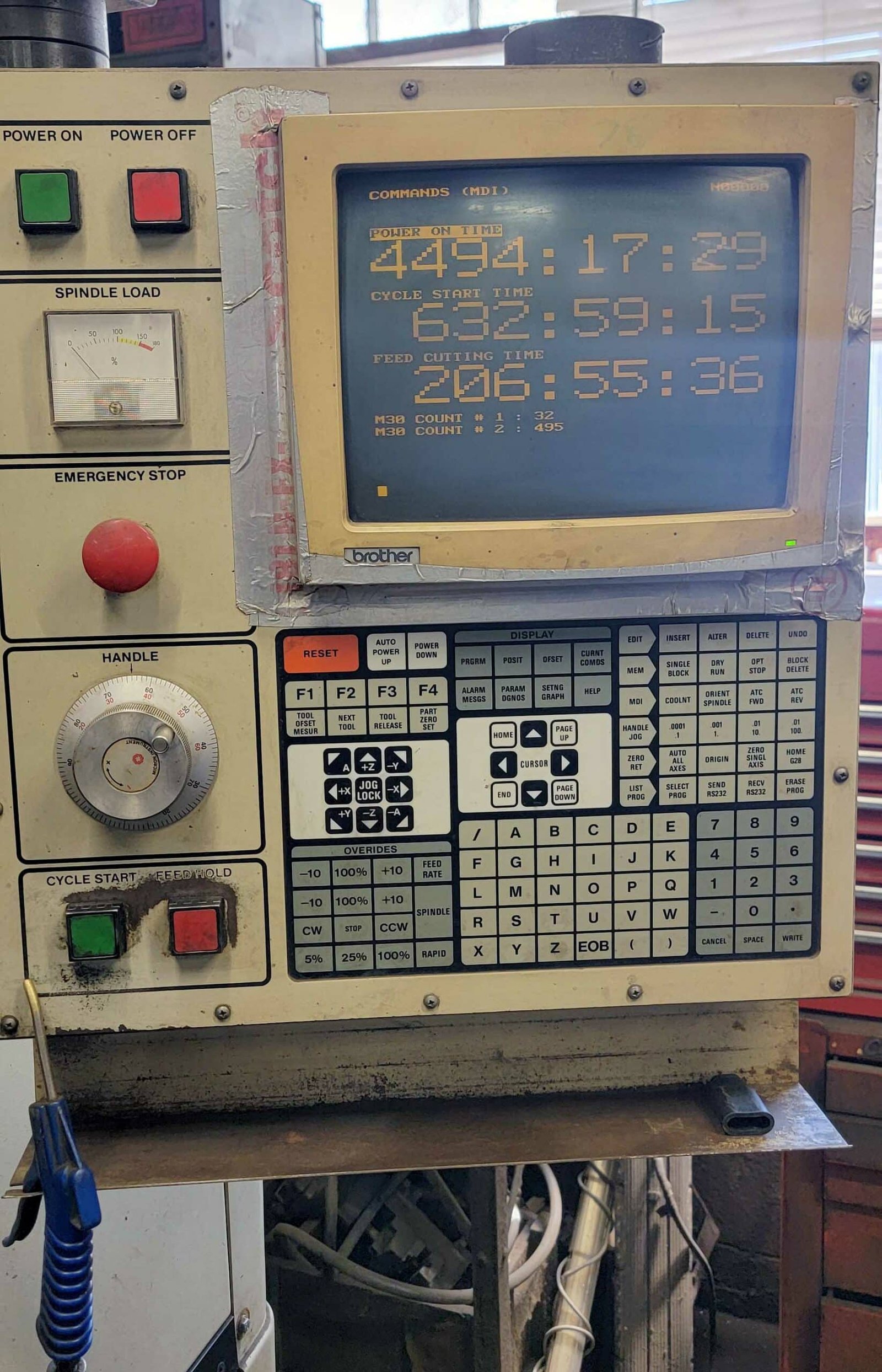 Haas VF-1 VMC, 1991 – 4th Axis Rotary Table, Rigid Tap, Training Module - Image 2