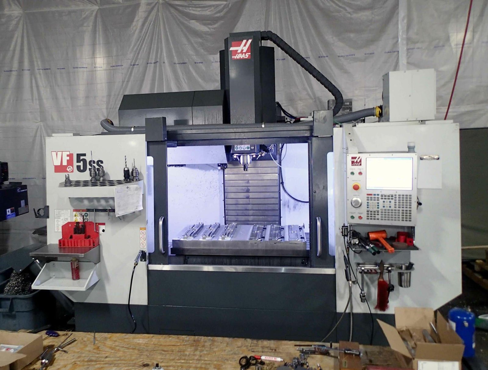 Haas VF-5SS 5-Axis VMC, 2020 – Probing, TSC, HSM, Auto Doors, TCPC & DWO